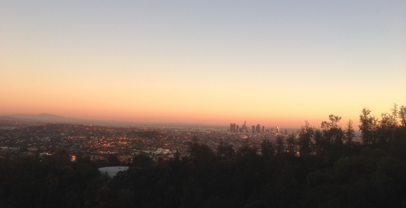 Los Angeles sunset view from Griffith Observatory