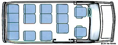 Ford Transit 15 Passenger Van Layout